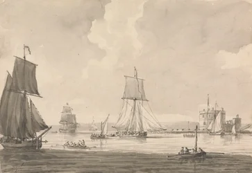 Transporte em Southampton Water, perto do Castelo de Calshott