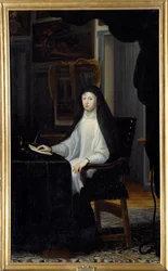 女王メアリー・アン・オブ・オーストリア未亡人（1634年～1696年）の肖像。フアン・カレノ・デ・ミランダ（1614-1685）の絵 Ec.Esp
