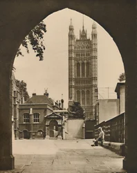 ウェストミンスターのリトルディーンヤード：イギリスの公立学校の眺め、c1935。