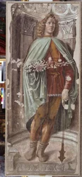 メイスを持つ男」 1486年頃 （フレスコ画をキャンバスに貼り付けたもの