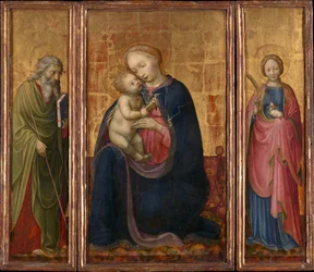 聖フィリップとアグネスと一緒のマドンナとチャイルド, ca. 1425-30。