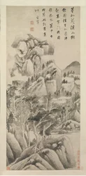 小川と山の間の日陰の住居1622-25。