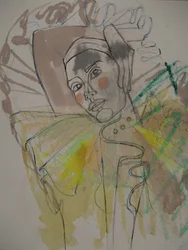 表現力豊かな女性の肖像画