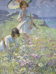 崖の上（キャンバスに油彩）