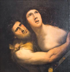 Sátiro e ninfa (óleo sobre tela)