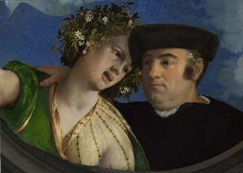 1524年頃、女性を抱く男
