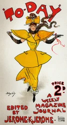 文学。週刊マガジントゥデイ。ダドリー・ハーディー作、イギリス、1890年頃（ポスター