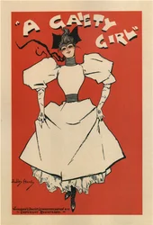 ミュージカルコメディのポスターシドニージョーンズのゲイエティガール、1895年