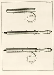 膿瘍用注射器の品揃え。実践的な演習から治癒方法まで、Frederic Dekkers作、1694年