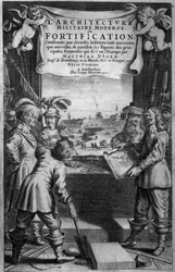LArchitecture Militaire Moderneへの口絵、またはマティアスドーゲンによる要塞化、テオドールマザム（c.1606-76）による彫刻、パブ。 Chez Louis Elzevier、アムステルダム、1648