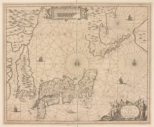 日本地図、日本、エソンの国、および雪の発見からの隣接する島々の新しい正確な説明