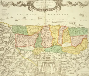 聖地の地図、パブ。 Jan Barend Elwe、アムステルダム、1742