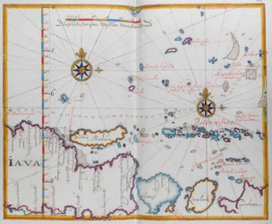 ジャワ島の地図; マドゥラ; バリと他の島々。