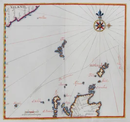 シェトランド諸島の地図.