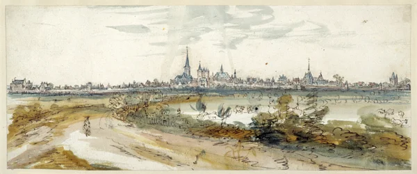 カルカルの眺め 17世紀後半 ペン・茶インク・水彩・紙