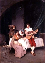 The Bashful Flower Seller」（油彩・キャンバス