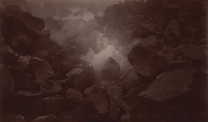火山のクレーター、ケツァルテナンゴ-グアテマラ、1875年。