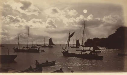 月光効果-パナマ湾、1877年（写真）