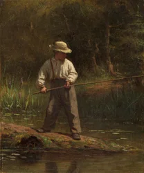 少年釣り、1860年代。