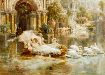 「エベニーザー・ウェイク・クック（1843-1926）の水彩画 個人蔵