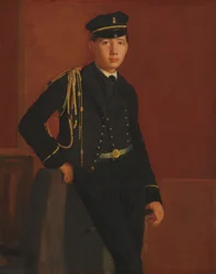 士官候補生の制服を着たアシール・ド・ガス
