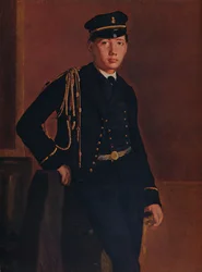 士官候補生の制服を着たアキレドガス、1856-1857年