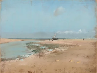 干潮時の浜辺（河口）