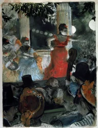 レ・アンバサダーでのカフェ・コンサート エドガー・ドガ（1834-1917）による絵画 1877年 薄暗い 37x27 cm リヨン、美術館