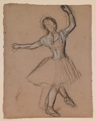 舞台上で動く踊り子、1880-85年頃