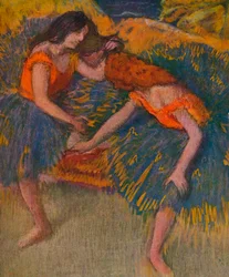 2つの黄色のコサージュダンサー、c1902
