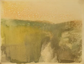 緑の風景、1890年頃（紙にモノタイプ）