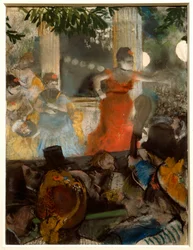 Le cafe concert, à ambassadeurs エドガー・ドガ（1834-1917）のパステル画 1876 Sun. 0,36 x 0,28 m Lyon.美術博物館