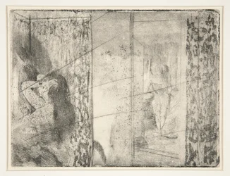 Loges d&39;Actrices（女優のドレッシングルーム）、c.1875（エッチングとアクアチント）