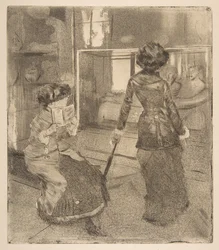 ルーブル美術館のメアリーカサット：エトルリアギャラリー、1879-80年。