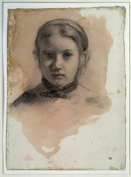 Edgar Degasによる「” Bellelli家族」の描画のためのGiovanna Bellelliスタディの肖像