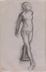 裸体の踊り子の習作、1878-79年頃