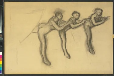 タイツの3人のダンサー、1895-1900年頃