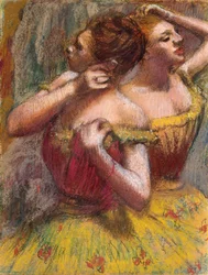 Two Dancers（紙にパステル