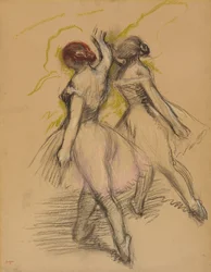 2人のダンサー。 2人の踊るダンサー、1889年