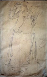 鉛の鉱山でデッサンを歌う若い女性 エドガー・ドガ（1834-1917） 19世紀 パリ、ルーヴル美術館