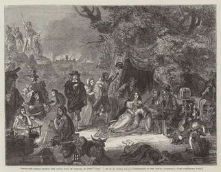 1666年のロンドン大火のハイゲートフィールズ