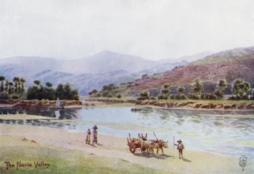 Northern Spain: The Navia Valley (colour litho)   1397754   ja       japanese Successfully Translated  Original: Titelprent met twee voeten Principes van het tekenen naar de natuur, deel vijf (series title) Ve Cahier de Principes du Dessin daprès Nature (s