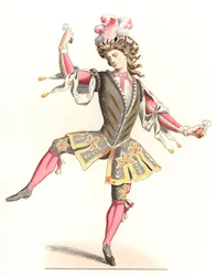 ダンス衣装を着たフランス人