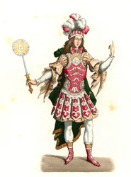 フランス王ルイ14世、太陽王（1638-1715年）、ダンス衣装姿
