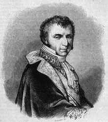 フランスの政治家Nicolas Francois Mollien (1758-1850)の肖像。Chevignardによる版画、"Le Magasin Picturesque "掲載
