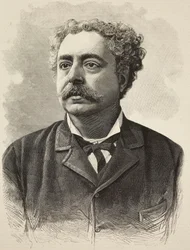 Edmondo De Amicis (1846-1908) の肖像、イタリア人作家、L