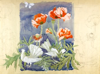 平和c1920（紙にガッシュ）