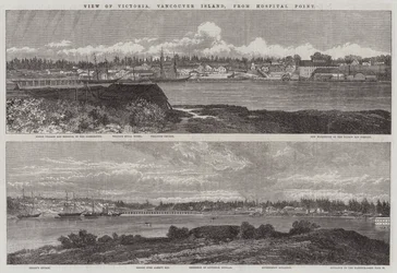 ホスピタルポイントからのバンクーバー島、ビクトリアの眺め