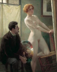 画家のアトリエ、1885年