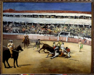 闘牛。闘牛の様子を表現したもの。エドゥアール・マネ（1832-1883）の作品